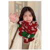 Christmas Gift Japanese Knitted Wool Scarf, Female Autumn and Winter Korean Version Long Thickened Versatile Scarf, Trendy Girlfriend