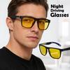 Polarized Night Vision Driving Glasses Yellow UV400 Sunglasses Men Square Fishing Goggles Women Anti Glare Car Eyepieces