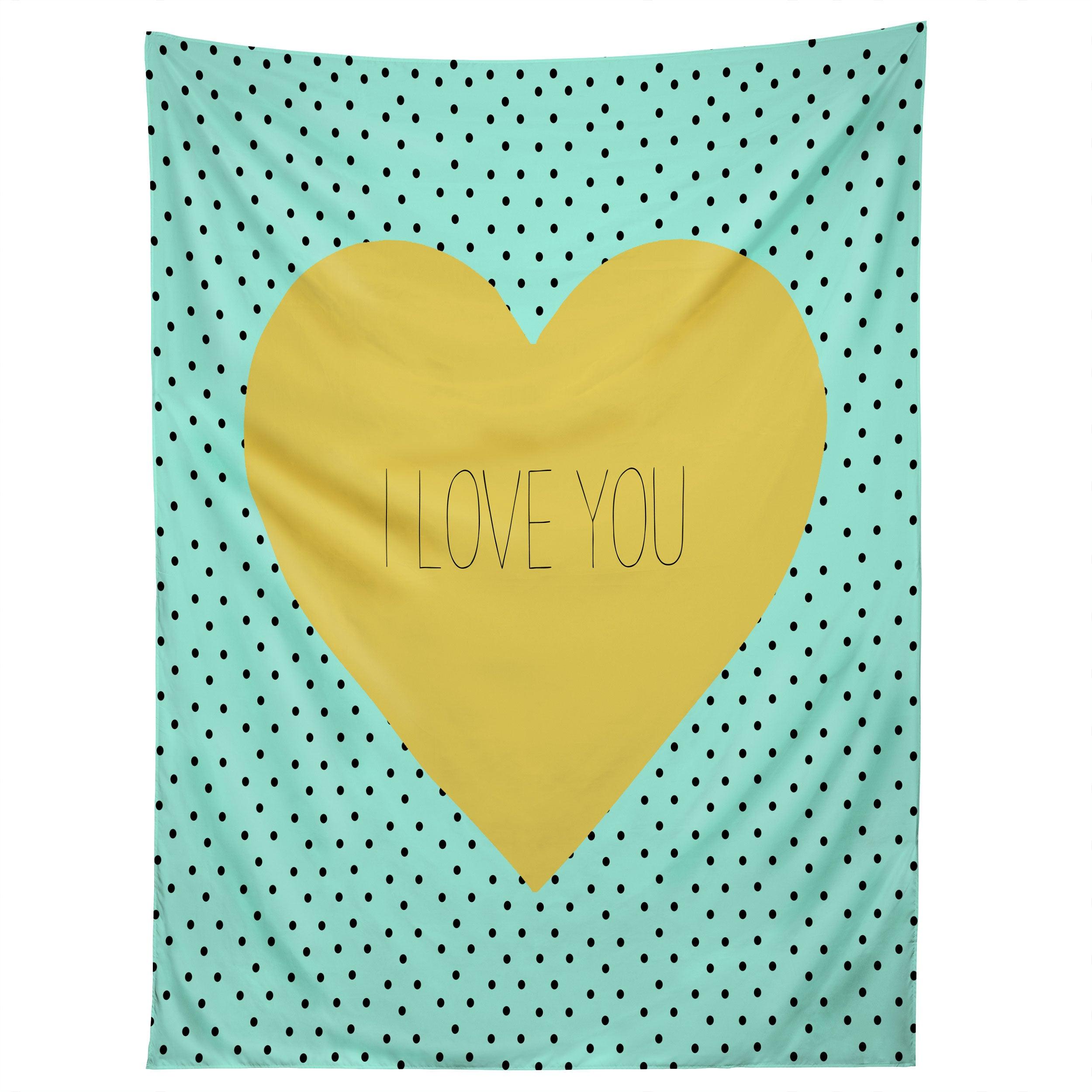 I LOVE YOU tapestry 75x100