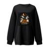 Women's Fashion Long Sleeve Printed Round Neck Pullover Top Sweatshirt