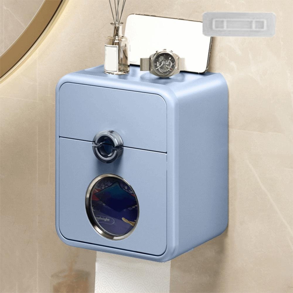 Wall Mounted Toilet Paper Storage Box Plastic Toilet Paper Holder Durable Paper Towel Box  Bathroom