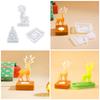 Pack of 3 Christmas Candle Stand Molds Candlestick Crafting Mould Silicone Texture for Tealight Candle Craft Supplies