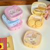 Portable Contact Lens Case Cute Cartoon Contact Lens Box Travel Kit For Girls Beauty Lens Storage Container