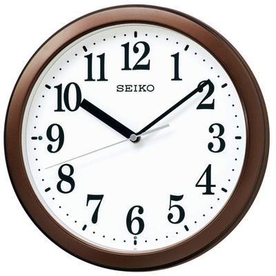 Clock Seiko Clock Wall Clock Radio Analog Compact Size Brown Metallic Diameter BC416B 28.0x4.6cm