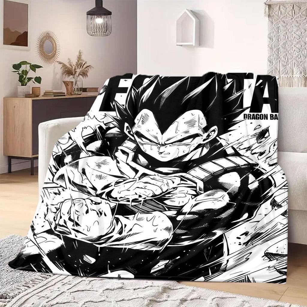 Saiyan Dragon Ball Print Blanket Warm Comfortable Flannel Blanket Suitable for Bedrooms,Sofas,Beds,Chairs,Picnics,Travel