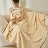 Universal Thick Warm Fleece Blanket Solid Color Plush Soft Sofa Blanket Square Texture Comfortable Bed Blanket Kids Bedspread