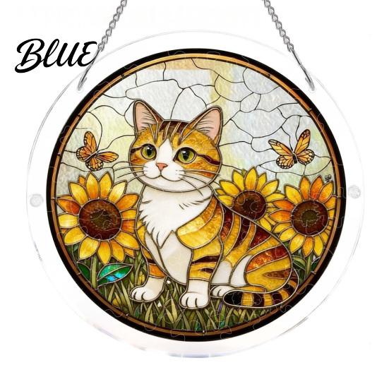 Hanging Window Decoration Acrylic Puzzle Suncatcher Stained Glass Ornaments DIY Jigsaw Sun Handmade Art Catcher Kit for Home Garden Decor