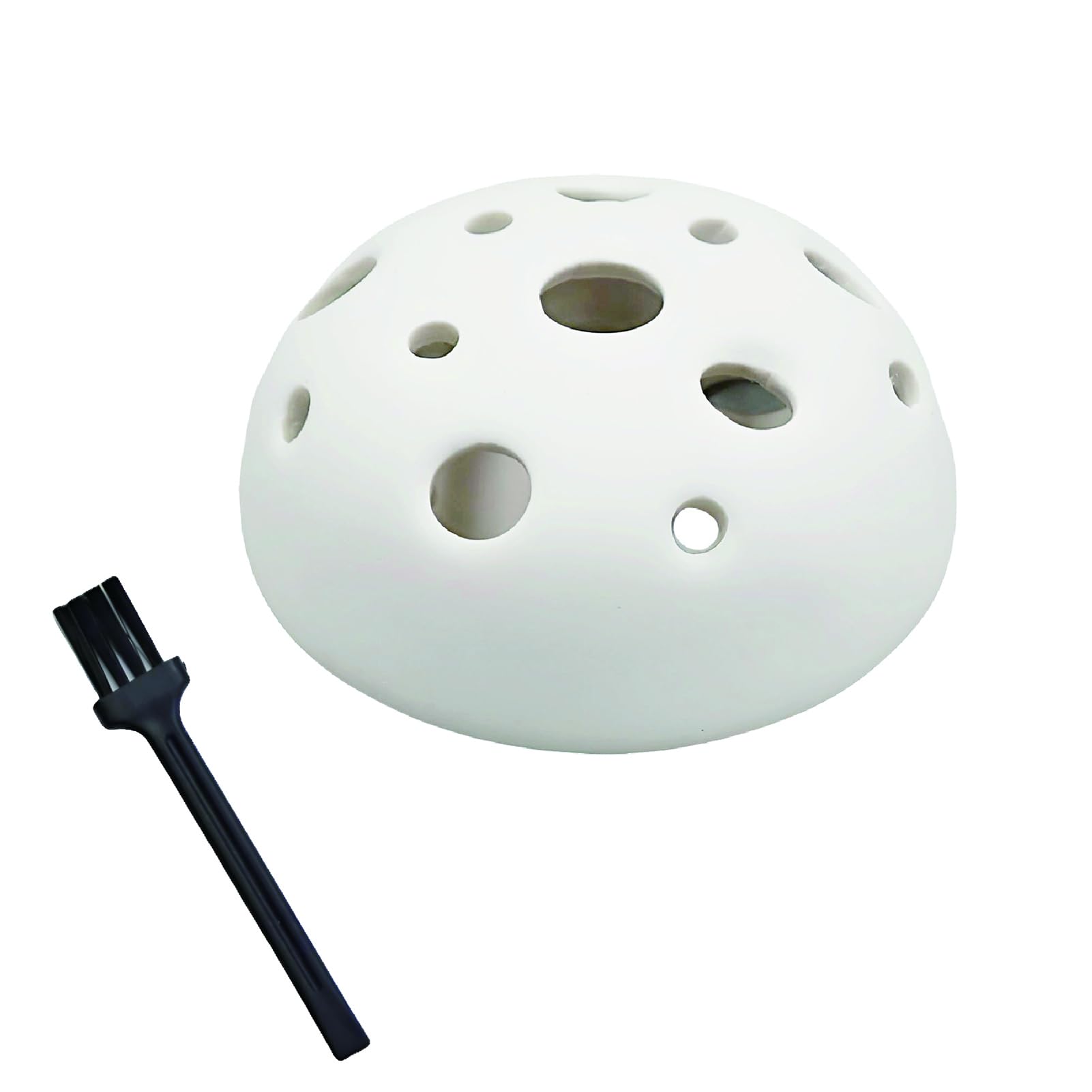 

ZERONOWA Needleless Flower Round Ceramic Flower Arrangement with White Arrangement, Holes, белый