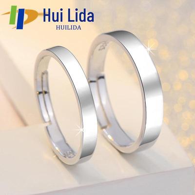 Sterling Silver Adjustable Couple Rings - Perfect Valentine's Day or Christmas Gifts