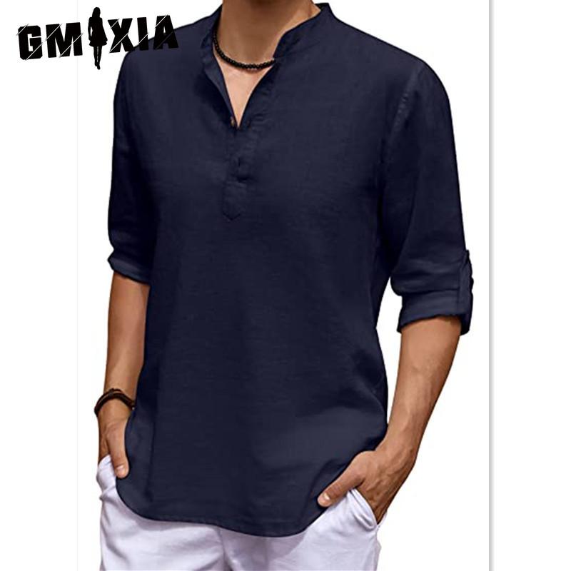 GMXIA Cotton T-shirt Men's Fashion Loose Shirt Printed Compassionate Shirt