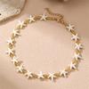 Texturierte Stränge Strand Boho Halskette mit Seestern Choker Neue Muschel Halskette für Damen Mädchen