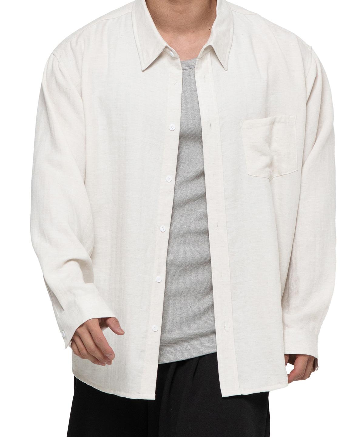 Adent Soul Linen Oversized Shirt (Ivory) Xl