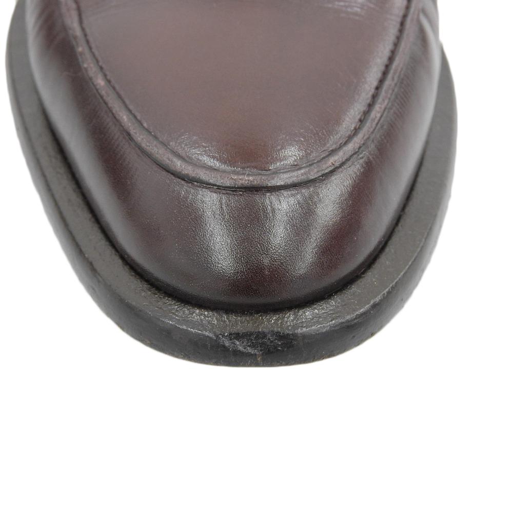 EMPORIO ARMANI Men's Brown Leather Loafers, Size 40, XEU095 shoes 40 BrownUsed