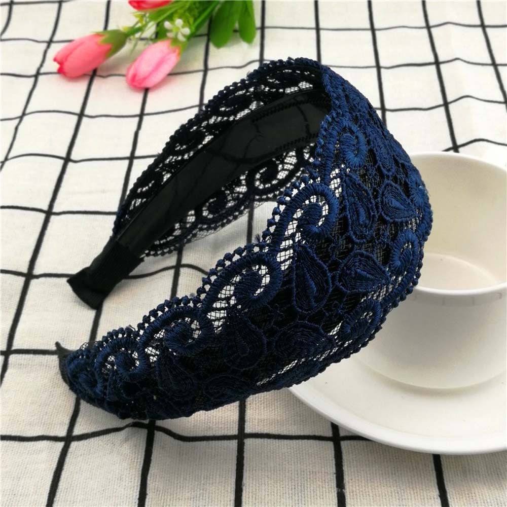 Trendy Hollow Flower Wash Face For Girls Korean Head Wrap Women Hair Hoop Lace Hairbands Headband