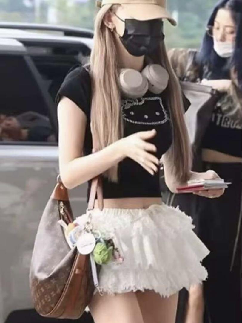 

[USED] GLOWNY White Frill Mini Skirt, Size S