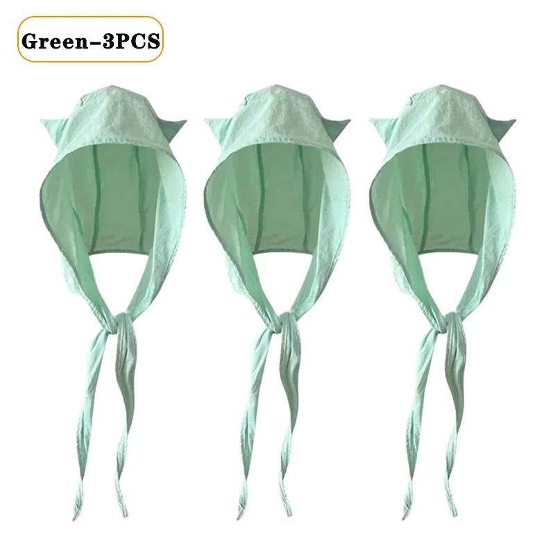1-10PCS Summer Quick Dry UV Protection Sun Visor Hat for Women with Devil Horns Strap Cat Ear Slimming Outdoor Hiking Beach Cap