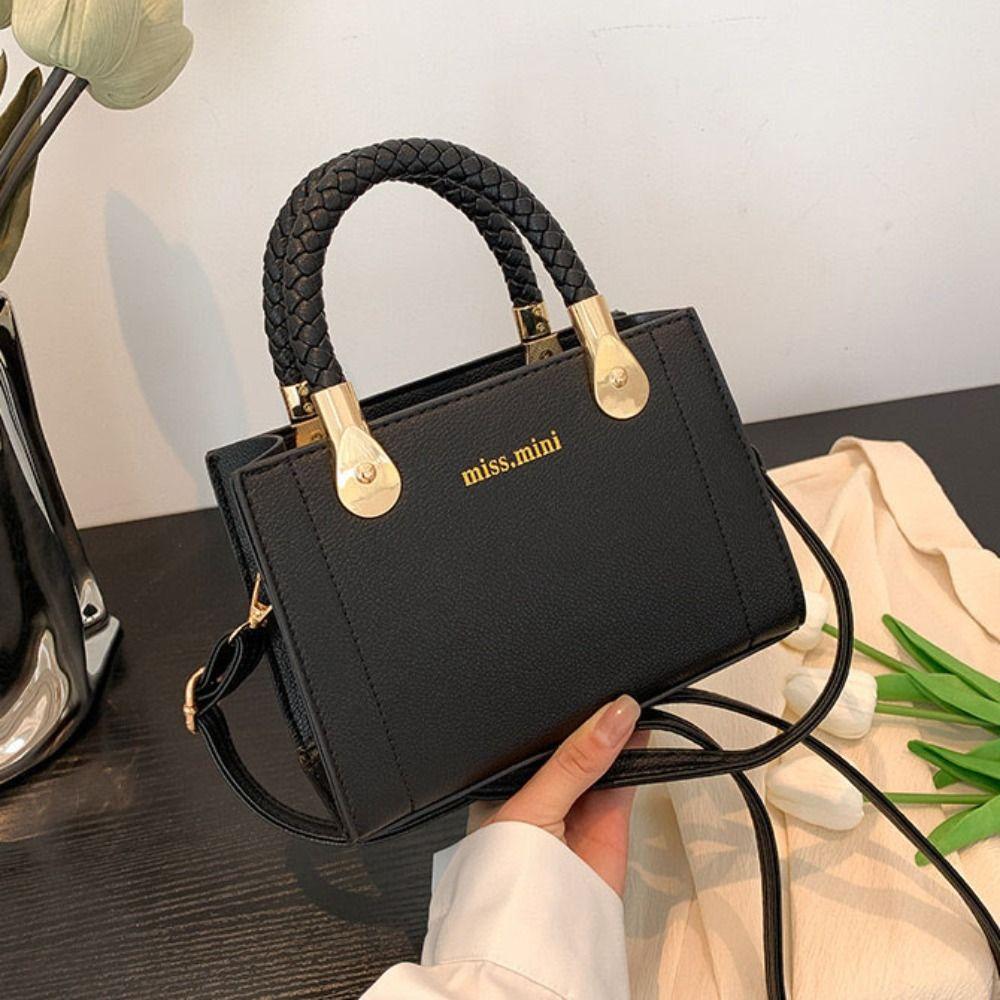 PU Leather Women Shoulder Bag Korean Style Small Square Bag Ladies Mini Crossbody Bag  Girls