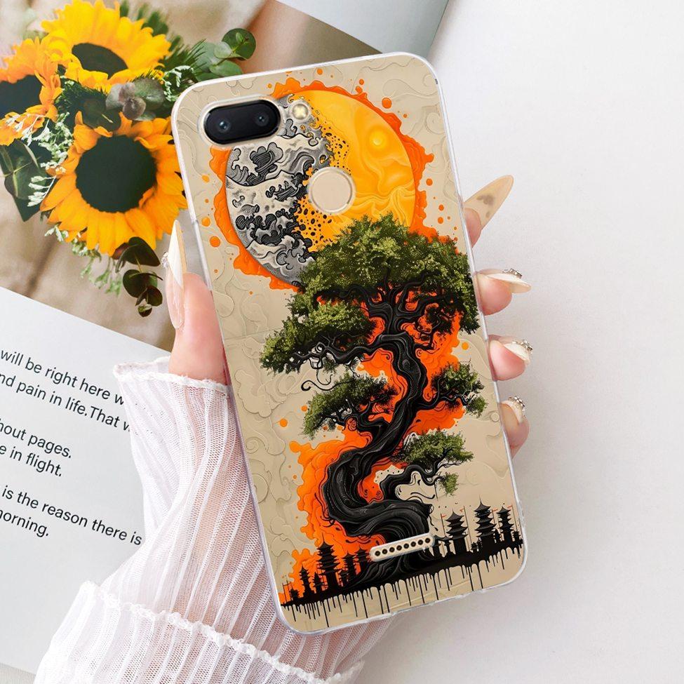 For Redmi 6 Case Cover Transparent Cute Cat Fashion Butterfly Funny Cool Painted Casing M1804C3DH M1804C3DG M1804C3DI