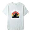 Camiseta de Hombre de Alta Calidad 100% Algodón Camiseta Fresca y Divertida con Estampado de Gato Camiseta Casual de Cuello Redondo Camiseta Holgada para Hombre Camisetas de Moda Tops