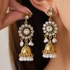 Luxury Cubic Zirconia Stud Earrings Feature Imitation Pearls Zinc Alloy Comfortable Ear Pendants For Formal Event