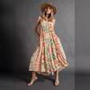 2024 Summer Retro Print Loose Sleeveless Women's Jumpsuit