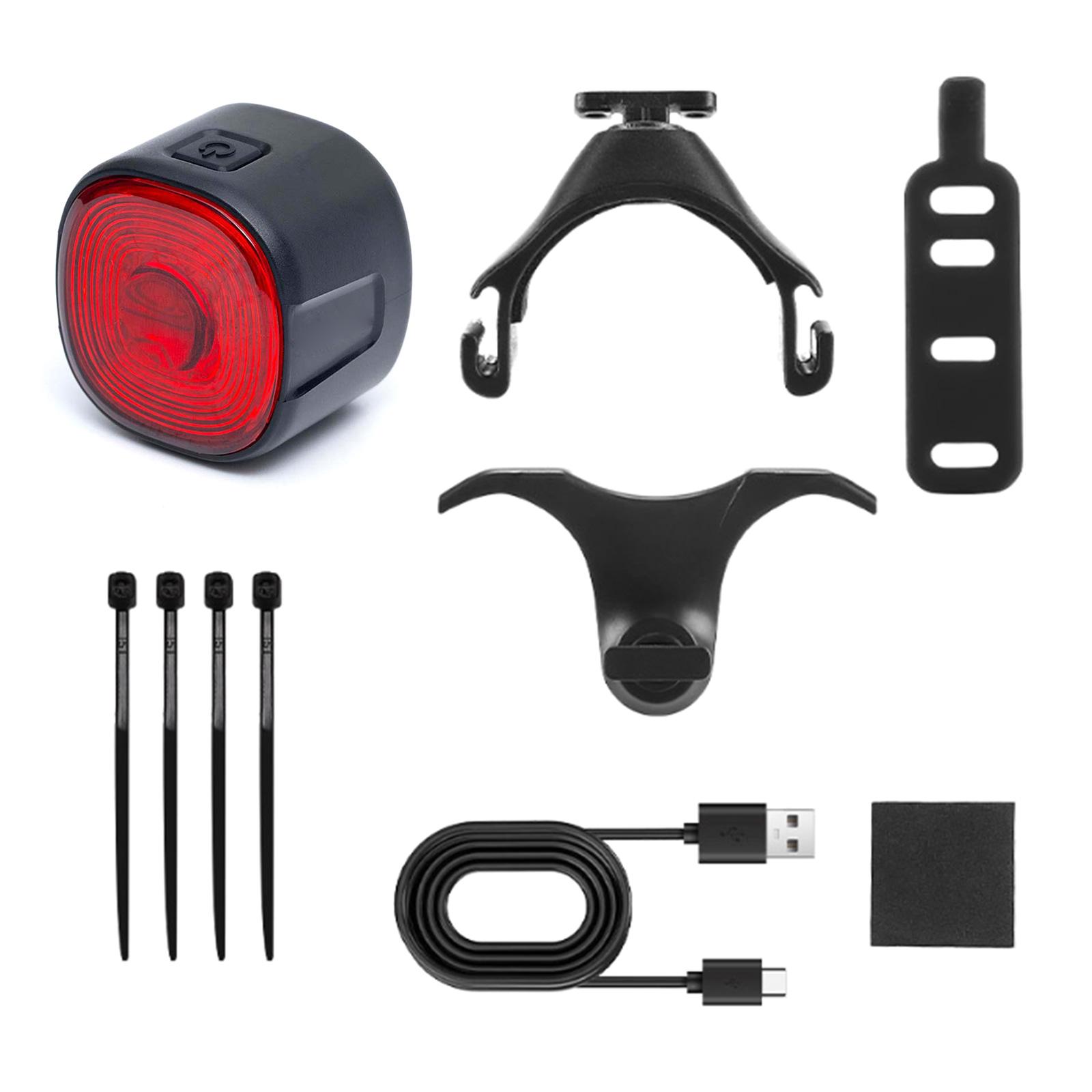 

Интеллектуальный светодиодный задний фонарь для велосипеда, мигающий предупреждающий фонарик, простое крепление, безопасность при езде на велосипеде, задний фонарь с функцией торможения, датчик, задний фонарь для велосипеда серебряный