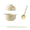Cream Style Ceramic Ramen Bowl Set