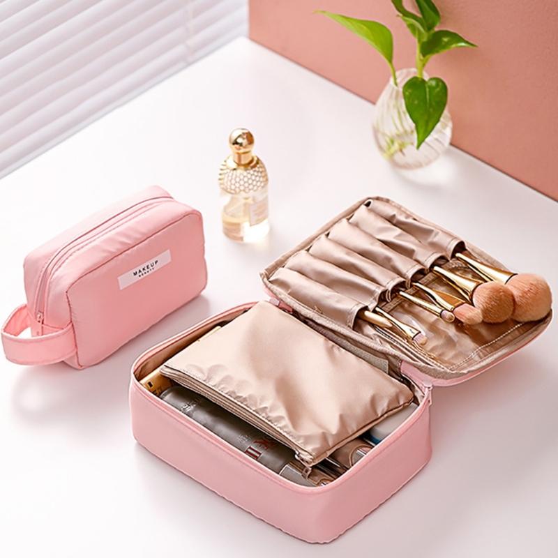 Portable Zipper Makeup Bag Women Cosmetic Bag Travel Organizers Female Make Up Cases Pouch Gift for Girls