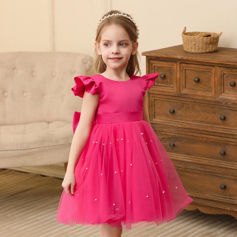 Little Girls Puffy Princess Dress Kids Party Wedding Flower Girl Tutu Dress
