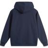 Li Ning Sports Lifestyle Series Nápis Volná Teplá Fleecová Mikina s Kapucí Pulovr Dlouhý Rukáv Pánská mikina Tmavě Námořnická Modrá AWDU673-5
