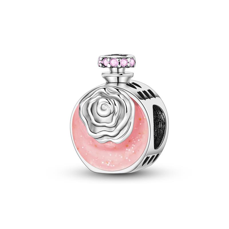 Neues Kupfer Bunte Schmetterling Rosa Parfümflasche Lippenstift Anhänger Perlen Anhänger Geeignet Kompatibel Mit Pandora Armbändern Exquisit Zum Selbermachen