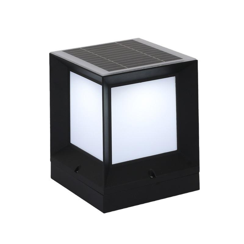European-Style Solar Waterproof Outdoor Square Light for Courtyards, Villas, Parks, Fences, and Gates 