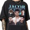 Retro Jacob Zwart Shirt, Twilight Saga T-shirt, Vintage Jacob Zwart T-shirt, Team Jacob Weerwolf Grafisch Shirt, Taylor Lautner Fan Cadeau
