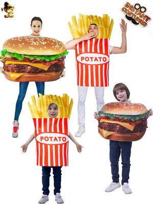 Adult French Fries Costume - Halloween Cosplay Character Role-Play Masquerade Prop