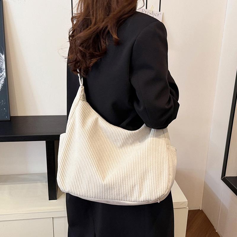 2024 Στυλ Harajuku Y2K Κορδούρα Τσάντα Ώμου Μεγάλης Χωρητικότητας - Ρετρό Φθινοπωρινή/Χειμερινή Καθημερινή Τσάντα Αγορών