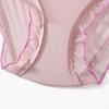 CINOON Perizoma Sexy Trasparente da Donna Basso con Bordi in Pizzo Fiocco Mutandine Ultra-Sottili Traspiranti Dolci & Seducenti Biancheria Intima Quotidiana