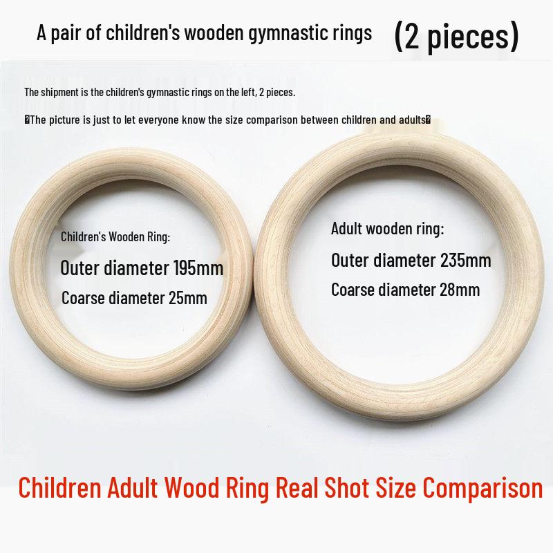 Children s Adjustable Birch Gymnastic Rings