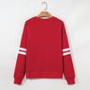 Women's Fashionable Round Neck Long Sleeved Sports Casual Color Blocked Pullover Sweater Sweatshirt Top