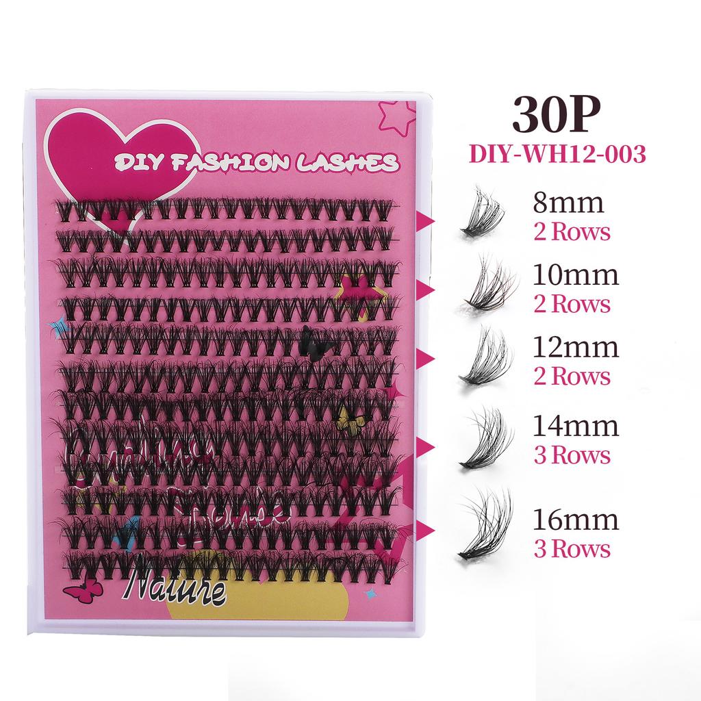 240 Clusters Of Dense D-Song False Eyelashes Set 8-16Mm Mixed And Matched Diy Segmented Multi-Hair Eyelashes