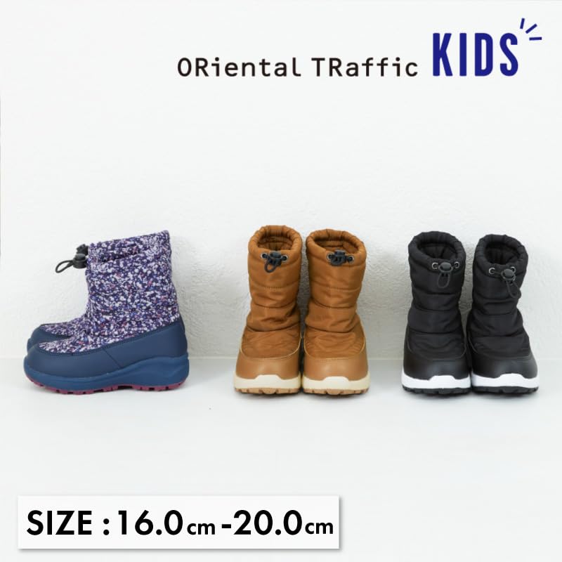 Oriental Traffic Snow Size cm Kids' Waterproof, Non-Slip Boots, Black, 17.0