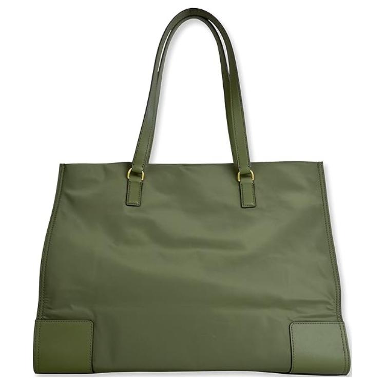 Tory Burch Ella Logo Top Handle Nylon Tote Bag Women tote bags Palm-Leaf-Green 136144-300
