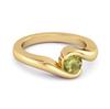 Peridot Modern Bypass Band Ring - 925 Sterling Silver Gold Vermeil