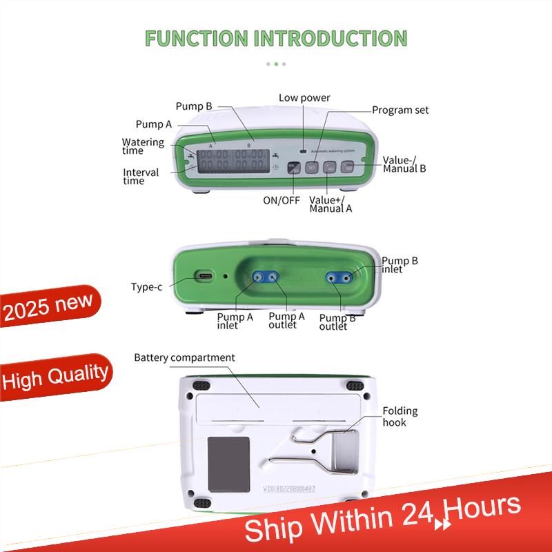 Intelligent Automatic Watering Device Double Pump Timed Waterer Garden Terrace Drip Irrigation System~Jul.
