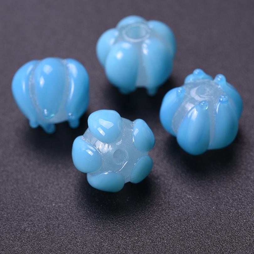 6pcs/Lot Animal Dragonfly Bee Butterfly Glass Beads For Jewelry Making Supplies Cactus Flower Spacer Bead Diy Accessories Bulk