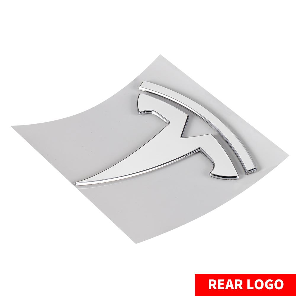 ANA1 3D ABS Car Front Head Hood Emblem Rear Trunk Badge Sticker For Tesla Model 3 Model Y Replacement Decoration Decals Accessories