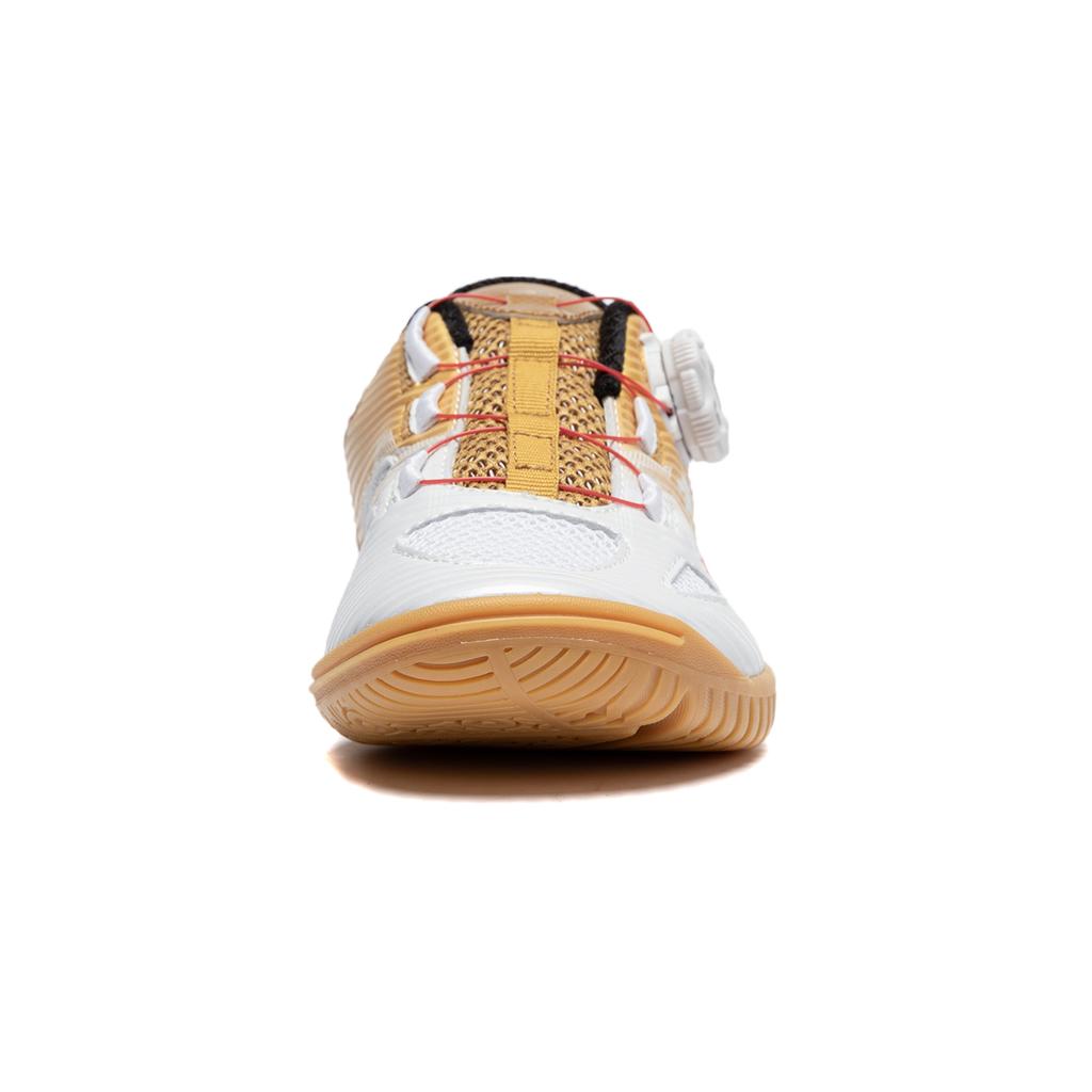 Li Ning Comfortable Slip Resistant Cushioning Abrasion Resistant Low top Training Shoes Unisex White Gold APPU010-1