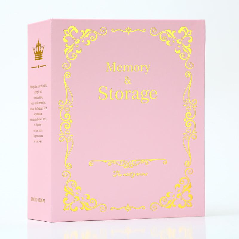 Large 6-Inch 4D Children's Growth Photo Album with 100 Laminated Pages and Hot Stamping Cover