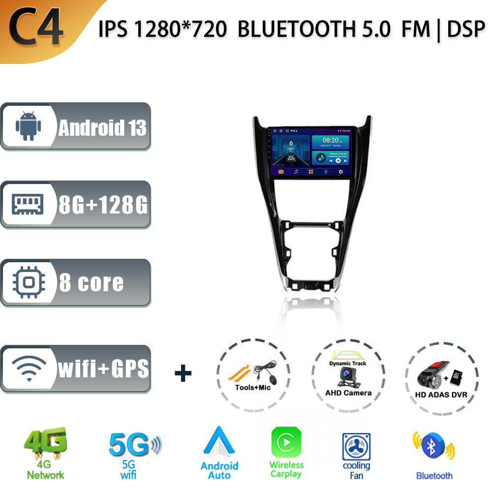 Android 13 For Toyota Harrier XU60 2013 - 2020 Auto Radio Car Multimedia Player Navigation Screen WIFI  Carplay Stereo Head Unit