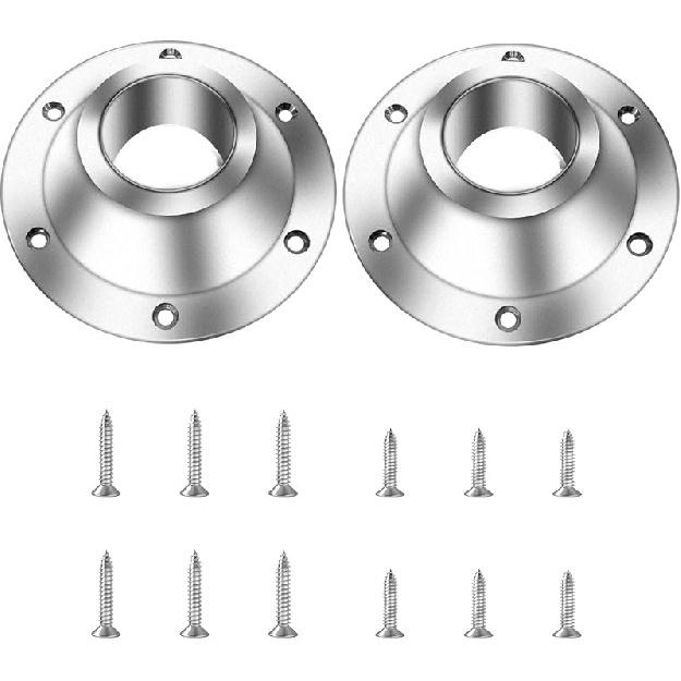 2 Pcs Aluminum RV Table Base Mount RV Dinette Table And Floor Mount Base 6 Mounting Holes Camper Table Leg Base With Mounting Screws For RV Boat