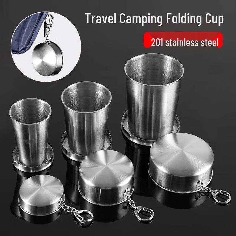 

Fumaide 201 Stainless Steel Foldable Travel Cup (Large, 2-Pack)